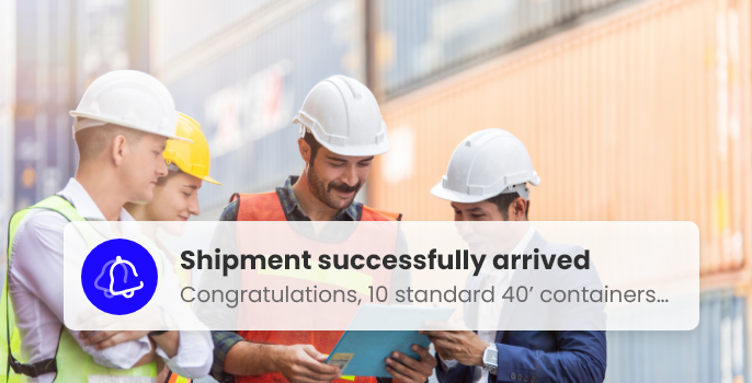 Notification from Grydd Sphere, the intelligent personal assistant system for supply chain management, which is constantly monitoring and ready to keep you informed in real time about critical events, opportunities, and potential risks.